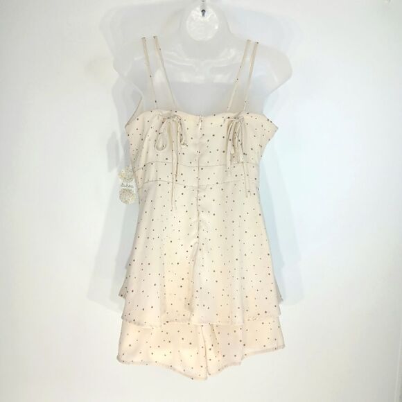 ALTAR’D STATE Women’s Beige Star Print Tiered Mini Dress Size Large NWT - Picture 7 of 13
